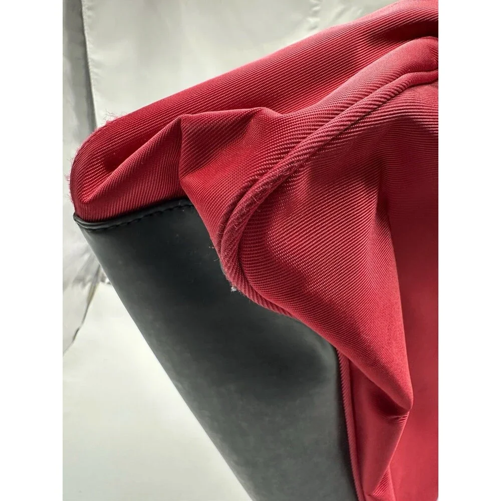 Ralph Lauren Red Polo Sport Zipper Shoulder Bag Tote Spell out 90s Red VTG Flaws